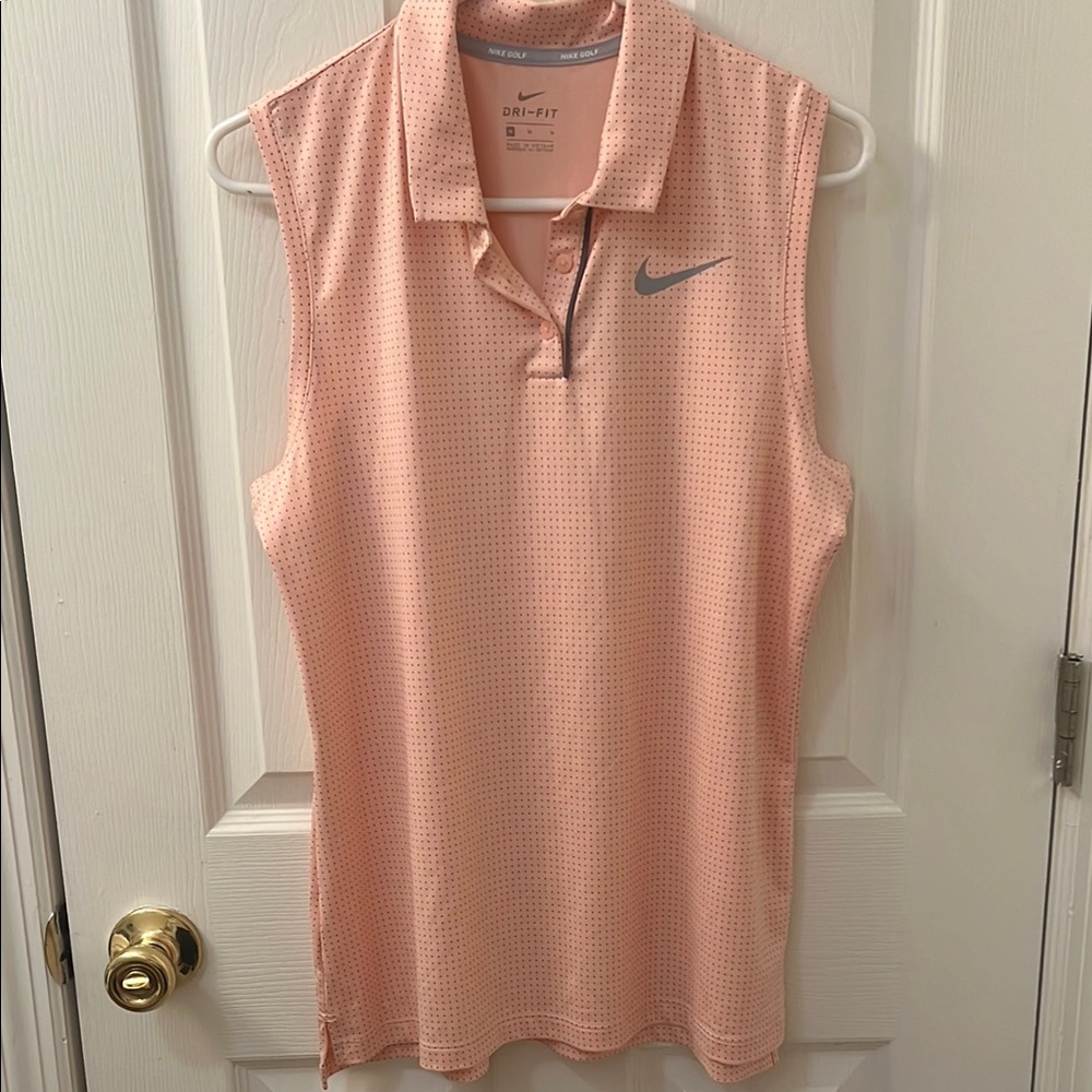 Nike Pink Sleeveless Golf Polo